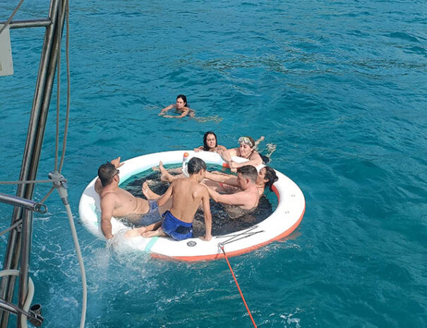 enjoying the boat trips in tossa de mar