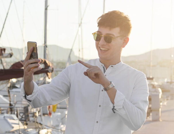 Man smiling before the bachelor party in the costa brava
