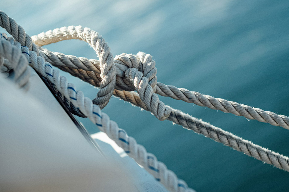 equipment in a sailing boat