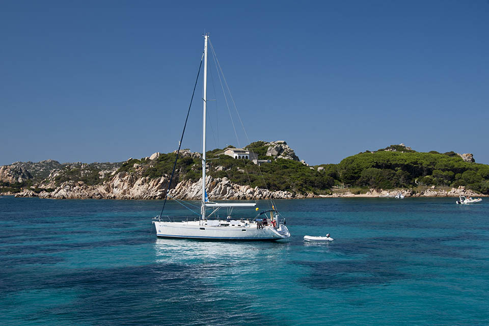 Beneteau in the sea